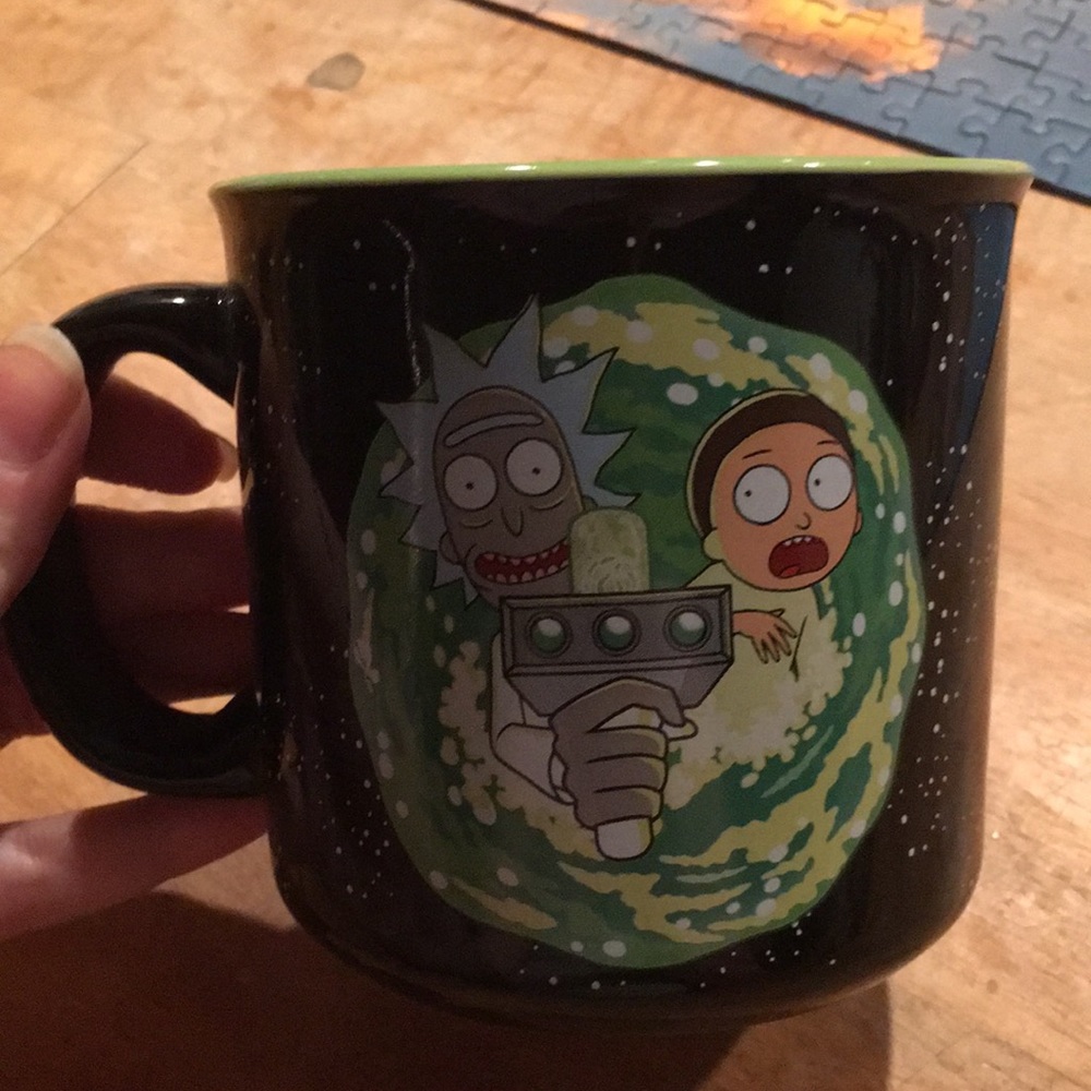 Rick and Morty Adult Swim 20 OZ Ceremic Mug 2021 Dave & Busters